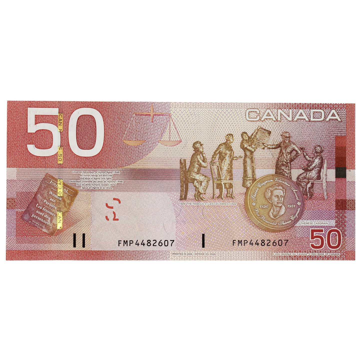 BC-65b 2008 Canada $50 Jenkins-Carney, FMP, Choice Uncirculated (CUNC63)
