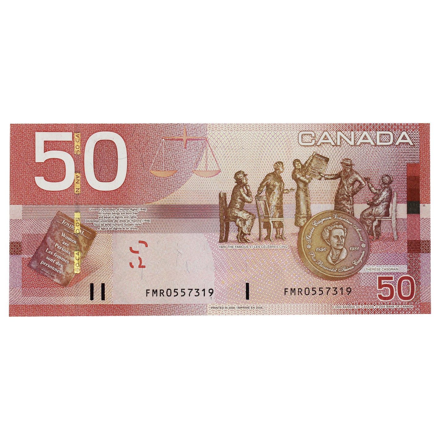 BC-65b 2008 Canada $50 Jenkins-Carney, FMR, Circulated