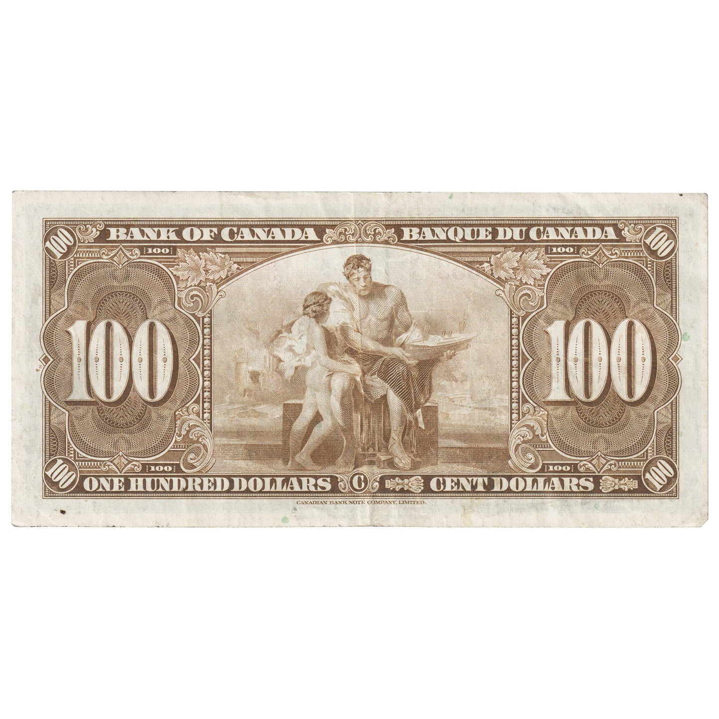 BC-27b 1937 Canada $100 Gordon-Towers, B/J, VF-EF (VF30)