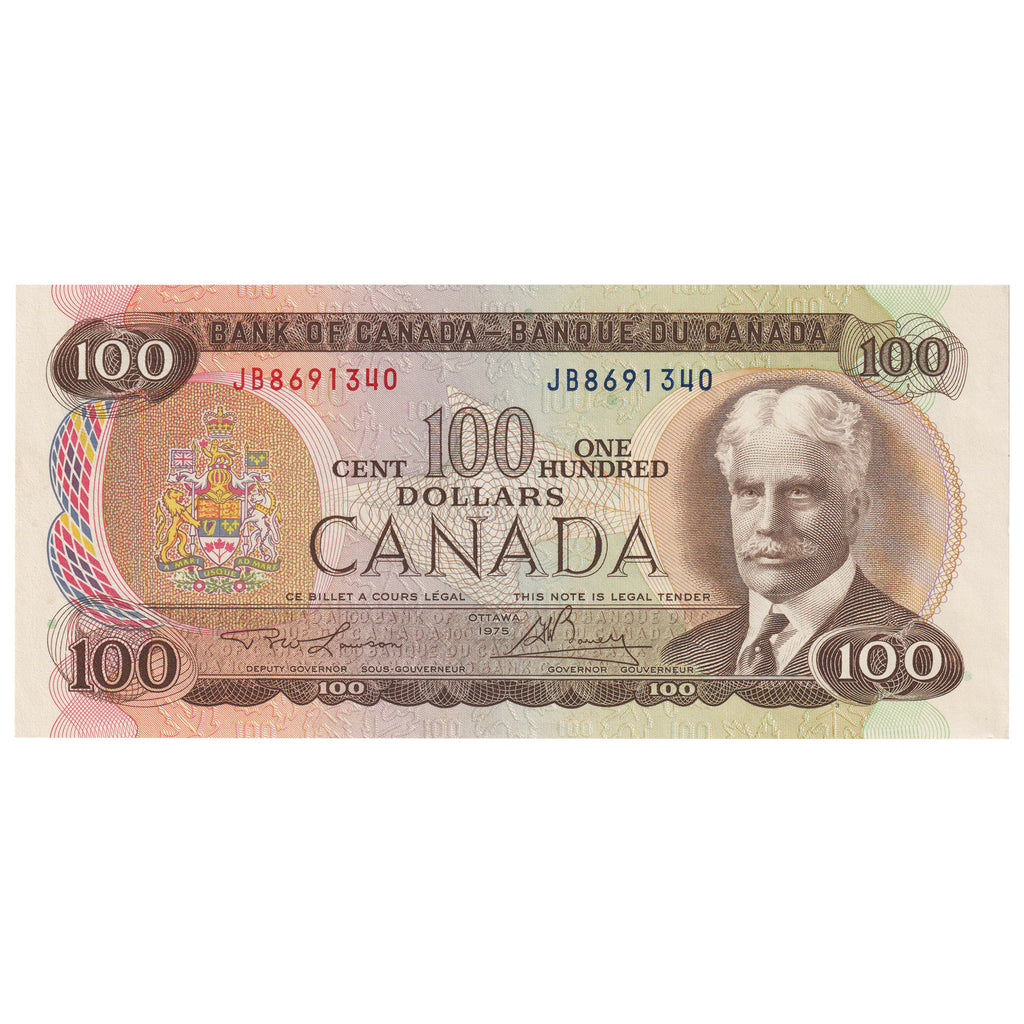 BC-52a 1975 Canada $100 Lawson-Bouey, JB, Uncirculated (MS60)