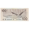 BC-60aA-i 1988 Canada $100 Thiessen-Crow, AJX, Clear BPN, Almost Uncirculated (AU50)