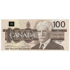 BC-60aA-i 1988 Canada $100 Thiessen-Crow, AJX, Clear BPN, Almost Uncirculated (AU50)