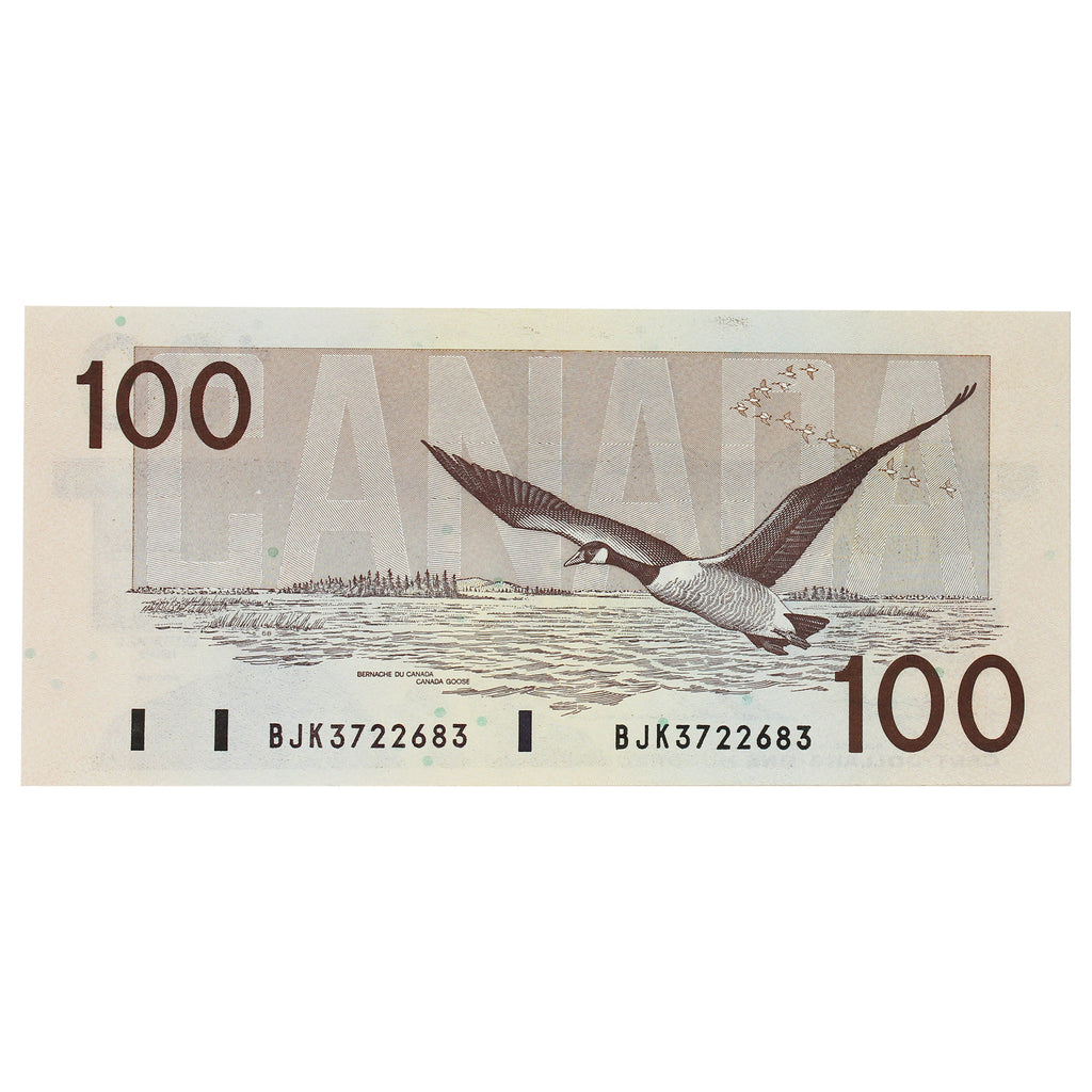 BC-60c 1988 Canada $100 Knight-Thiessen, BJK, Uncirculated (MS60)