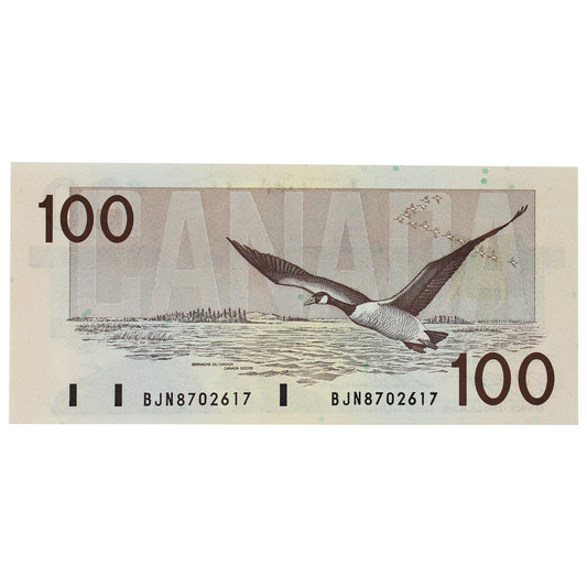 BC-60c 1988 Canada $100 Knight-Thiessen, BJN, AU-UNC