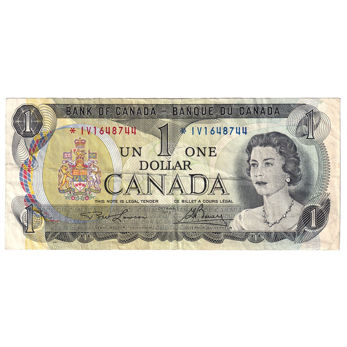 BC-46aA 1973 Canada $1 Lawson-Bouey, *IV, Very Fine (VF20)