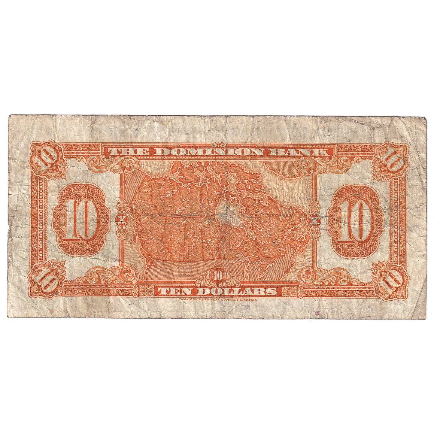 220-26-04 1935 Dominion Bank $10 Dawson-Carlisle, VG-F (VG10)