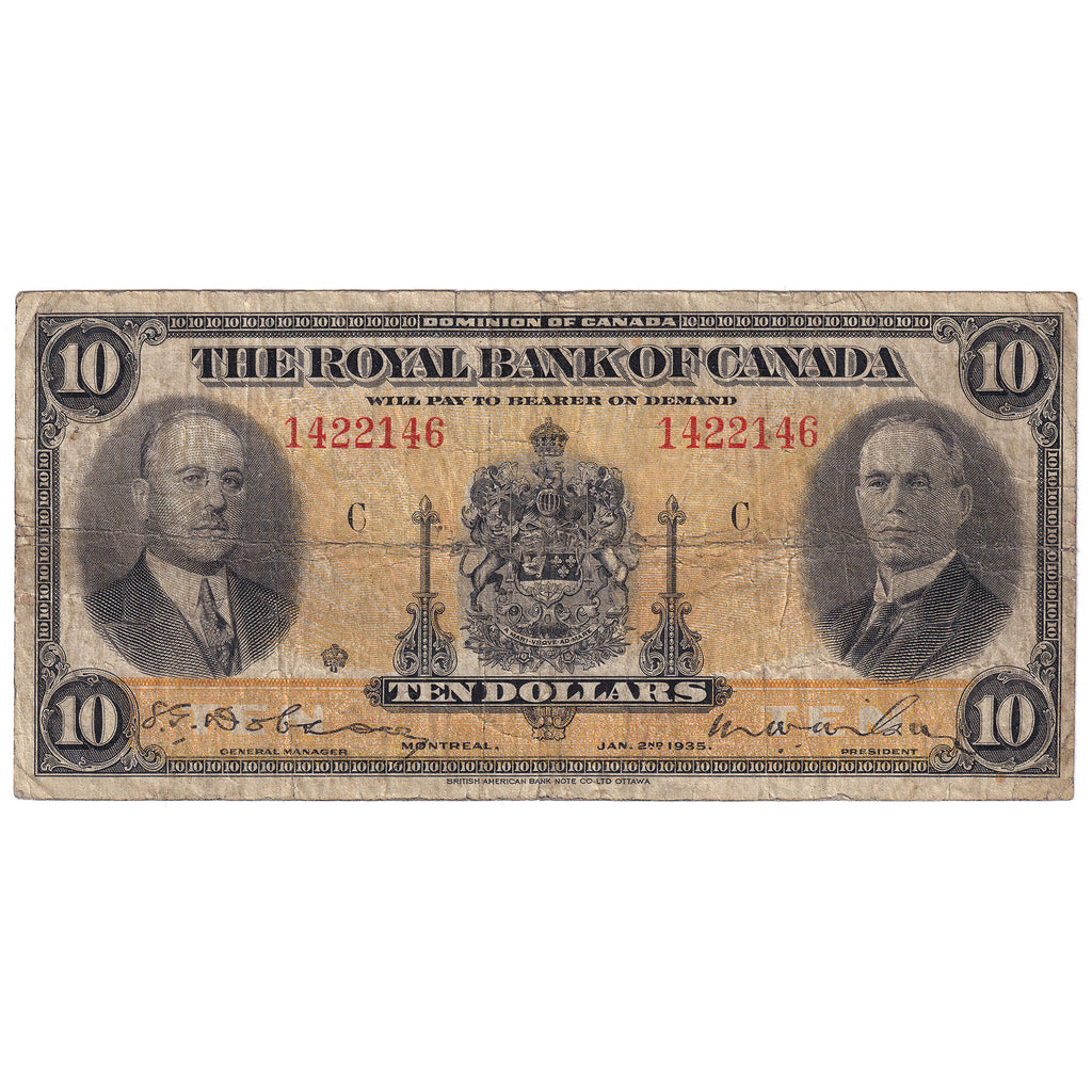 630-18-04a 1935 Royal Bank of Canada $10 Dobson-Wilson, VG-F (VG10)