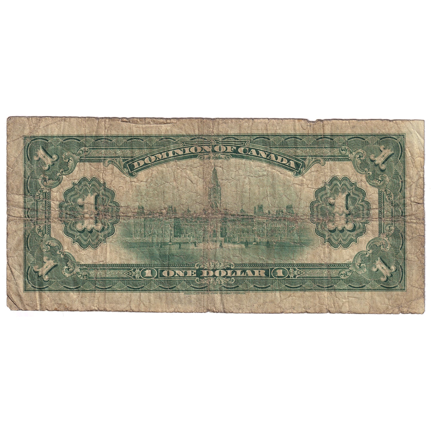 DC-23b 1917 Dominion $1 Various-Saunders, No Seal, Series Y, Good (G4)