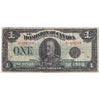 DC-25a 1923 Dominion $1 Hyndman-Saunders, Black Seal, Group 1, F-VF