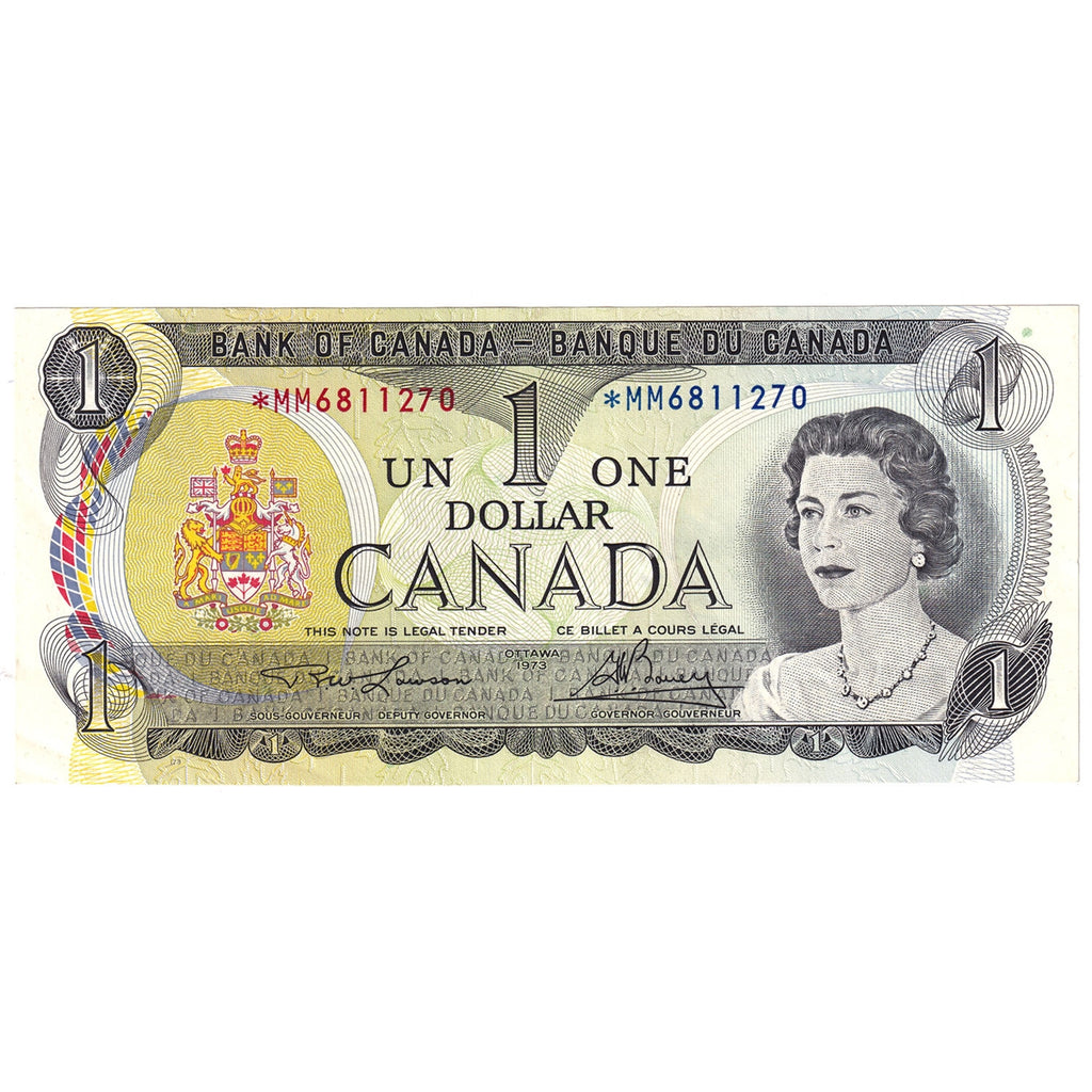 BC-46aA 1973 Canada $1 Lawson-Bouey, *MM, Almost Uncirculated (AU50)