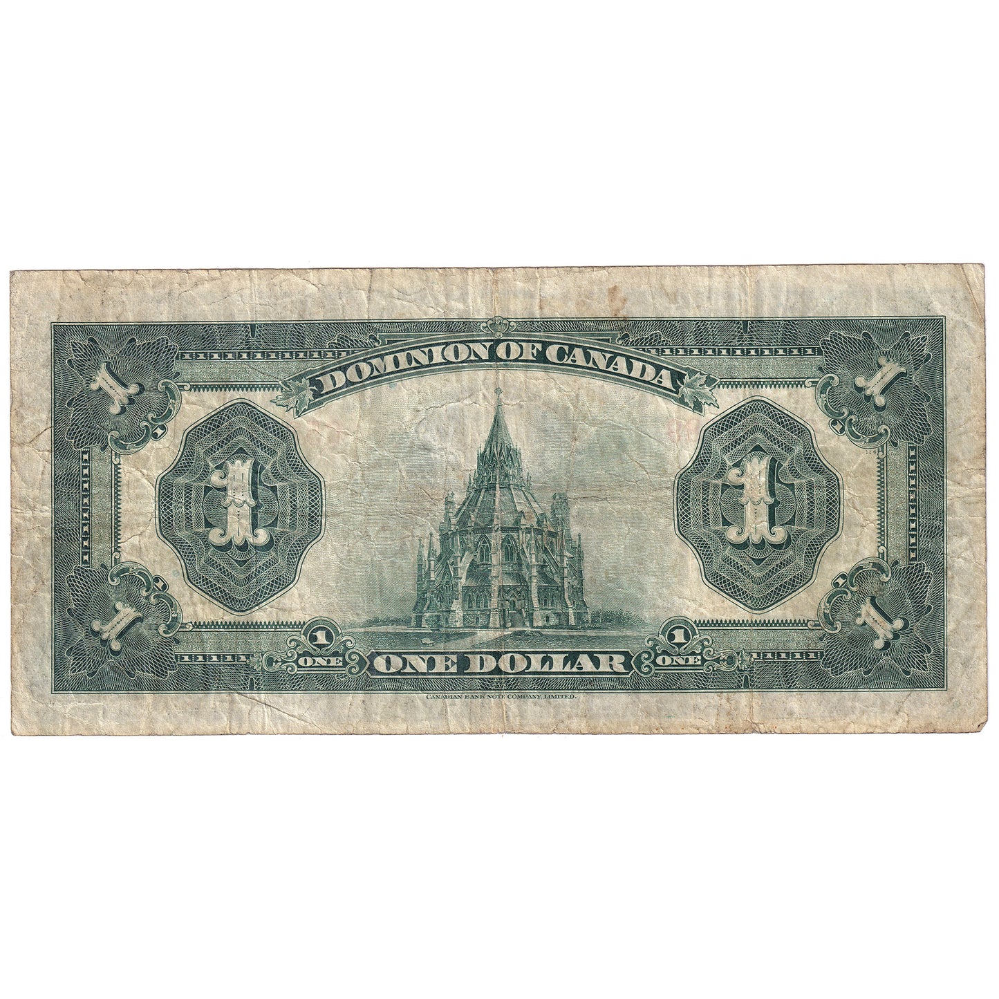 DC-25j 1923 Dominion $1 McCavour-Saunders, Green Seal, Group 2, F-VF