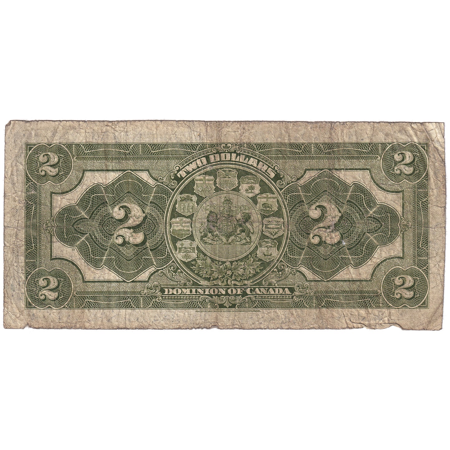 DC-22a-i 1914 Dominion $2 Various-Boville, No Seal, Curved, Good (G4)