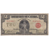 DC-26g 1923 Dominion $2 McCavour-Saunders, Red Seal, Group 2, G-VG (G6)