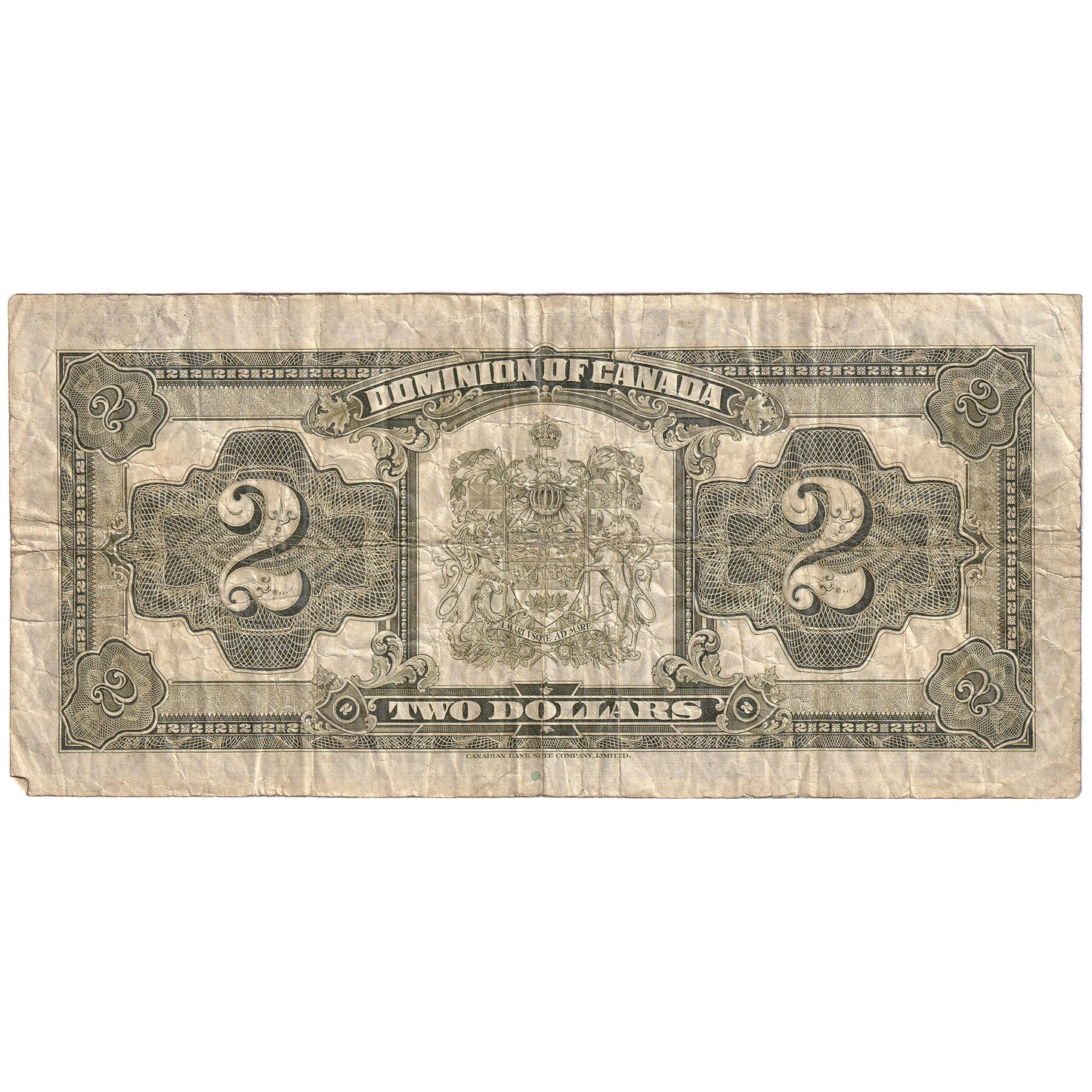 DC-26k 1923 Dominion $2 Campbell-Clark, Black Seal, Group 3, F-VF