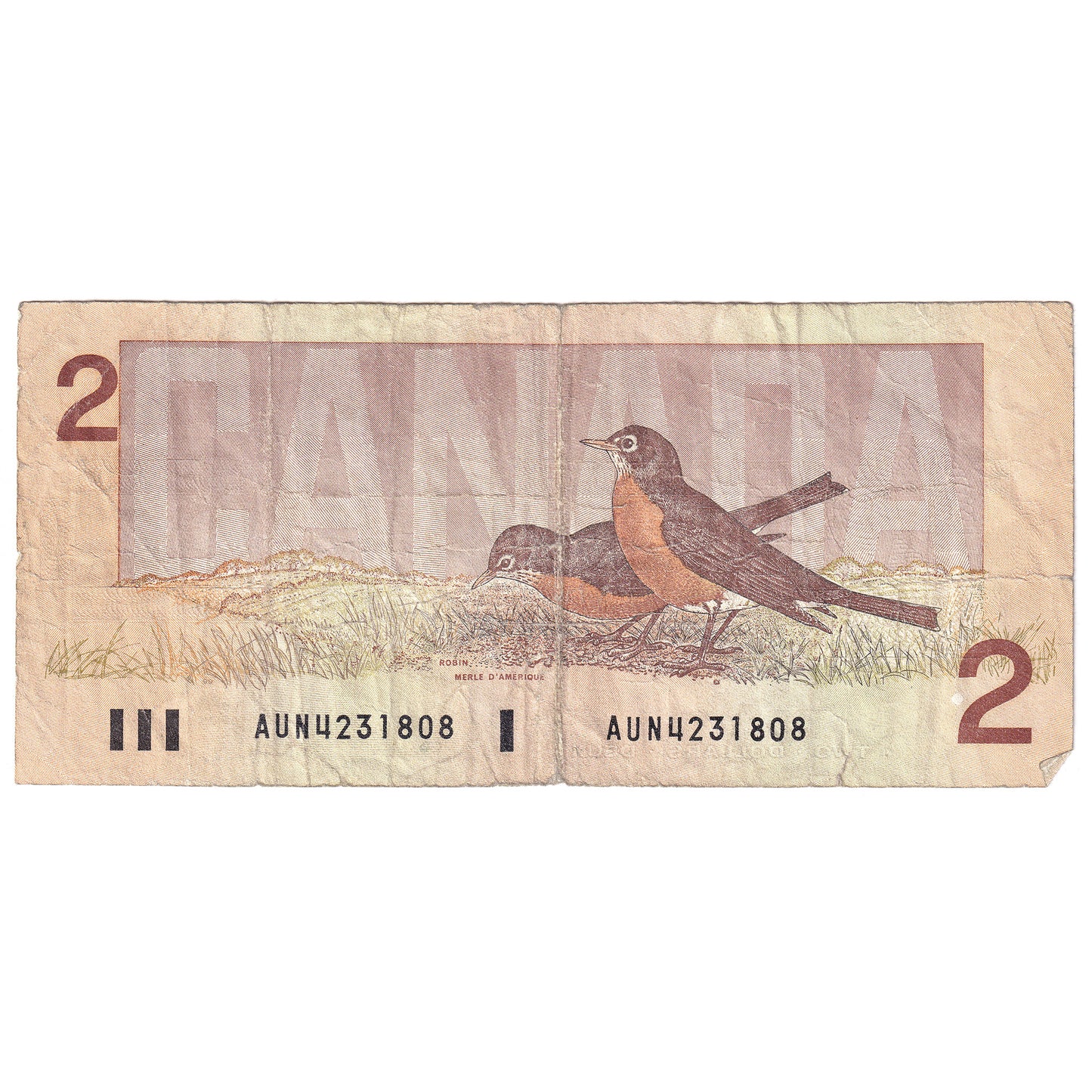 BC-55a 1986 Canada $2 Crow-Bouey, AUN, Circ