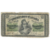 DC-1b-i 1870 Dominion 25-cent Shinplaster, Dickinson-Harington, Small B, VG-F (VG10)