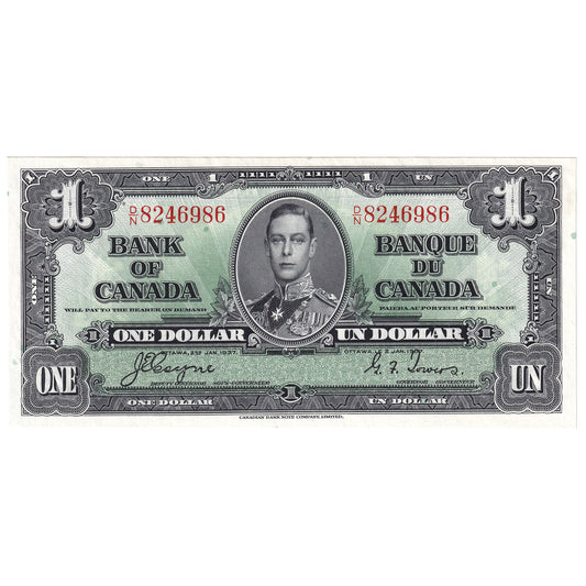 BC-21d 1937 Canada $1 Coyne-Towers, D/N, CUNC