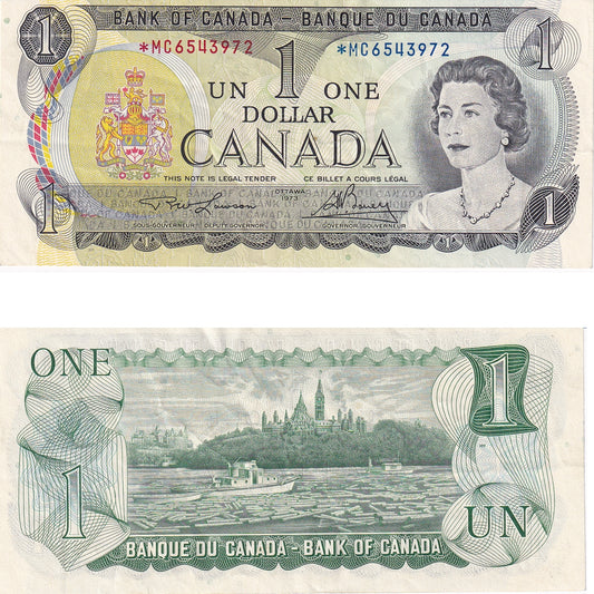 BC-46aA 1973 Canada $1 Lawson-Bouey, *MC, EF
