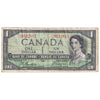 BC-29b 1954 Canada $1 Beattie-Coyne, Devil's Face, P/A, F-VF (F15)