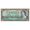 BC-37b 1954 Canada $1 Beattie-Rasminsky, E/O, EF-AU (EF45)