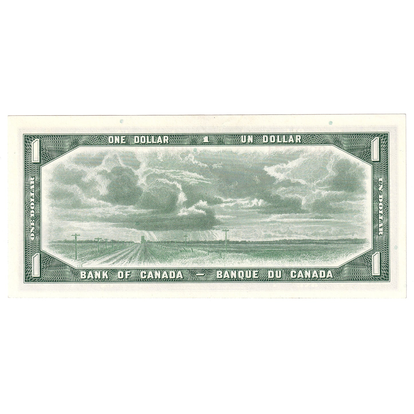 BC-37b 1954 Canada $1 Beattie-Rasminsky, I/O, AU-UNC (AU55)
