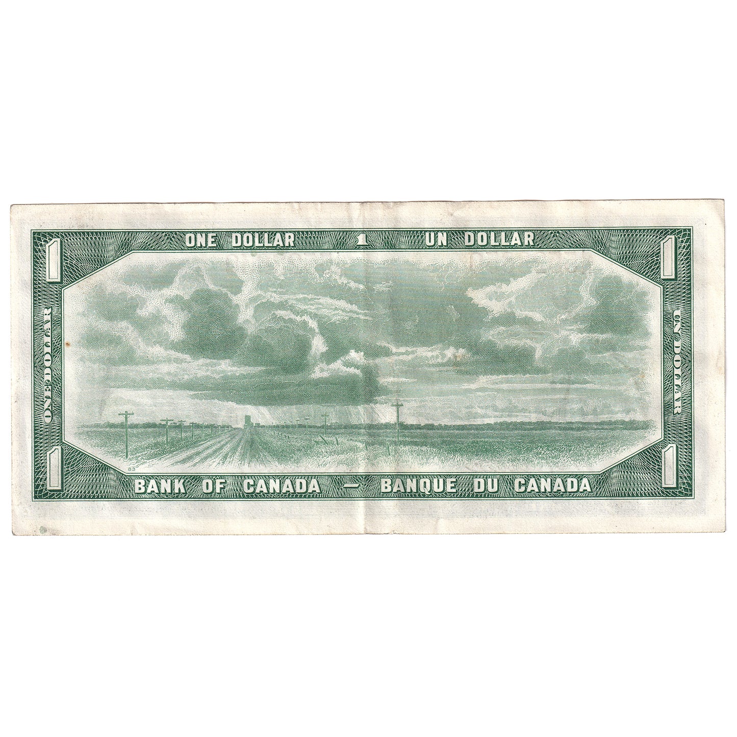 BC-37b 1954 Canada $1 Beattie-Rasminsky, J/N, EF-AU (EF45)