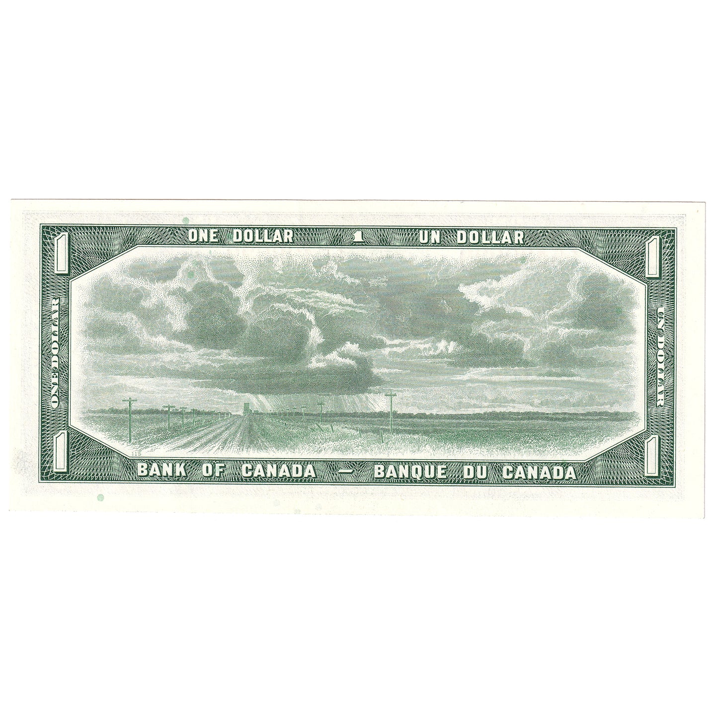 BC-37b 1954 Canada $1 Beattie-Rasminsky, F/Y, Uncirculated (MS60)
