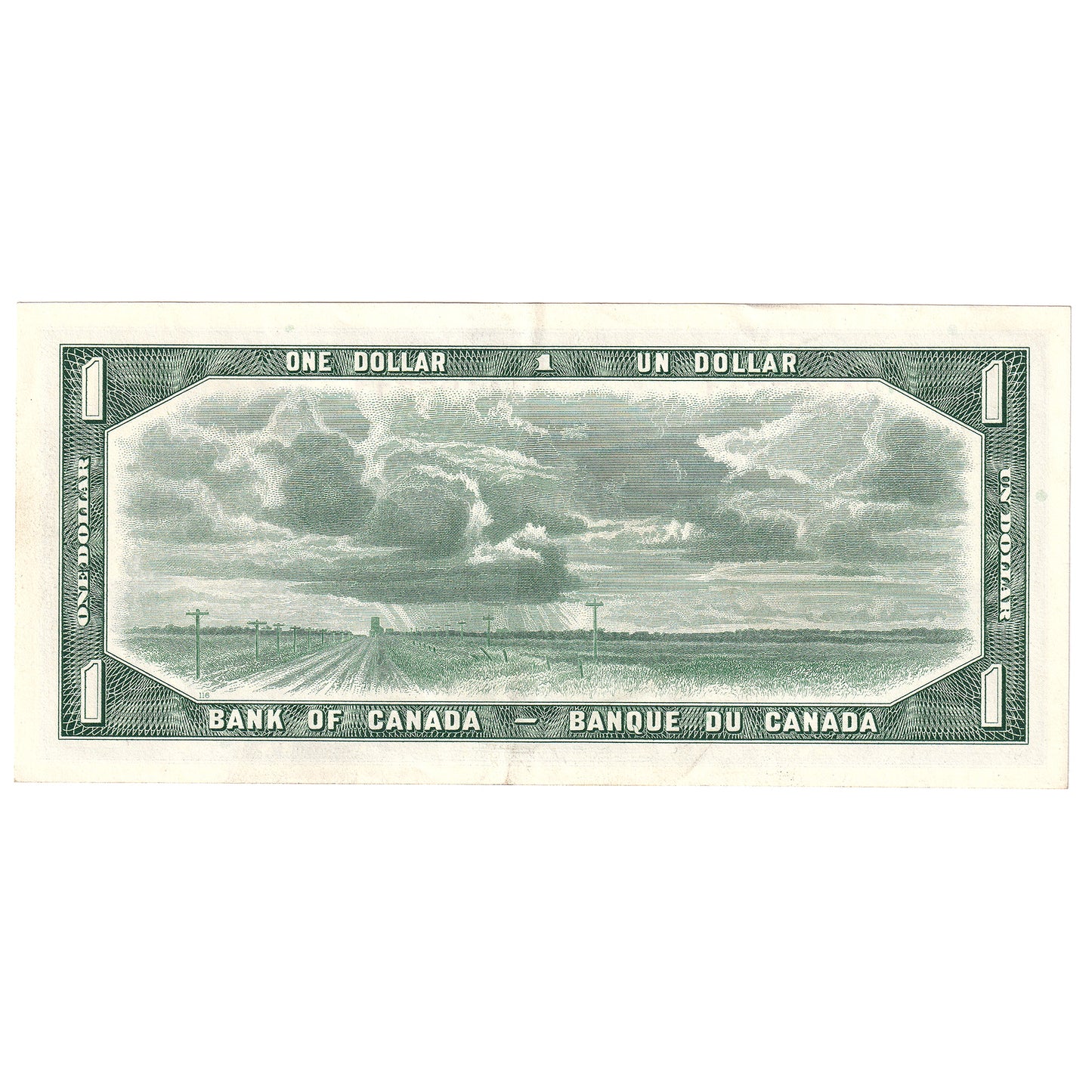 BC-37b 1954 Canada $1 Beattie-Rasminsky, J/Y, EF-AU (EF45)