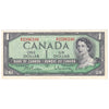 BC-37b-i 1954 Canada $1 Beattie-Rasminsky, B/P, EF