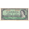 Bc-37b 1954 Canada $1 Beattie-Rasminsky, N/P, EF-AU (EF45)