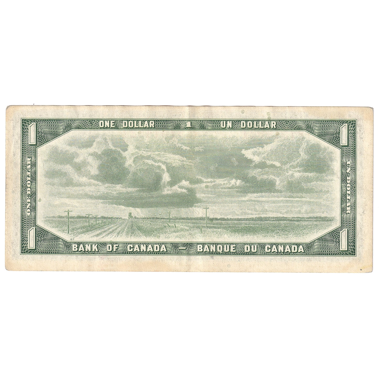 Bc-37b 1954 Canada $1 Beattie-Rasminsky, N/P, EF-AU (EF45)