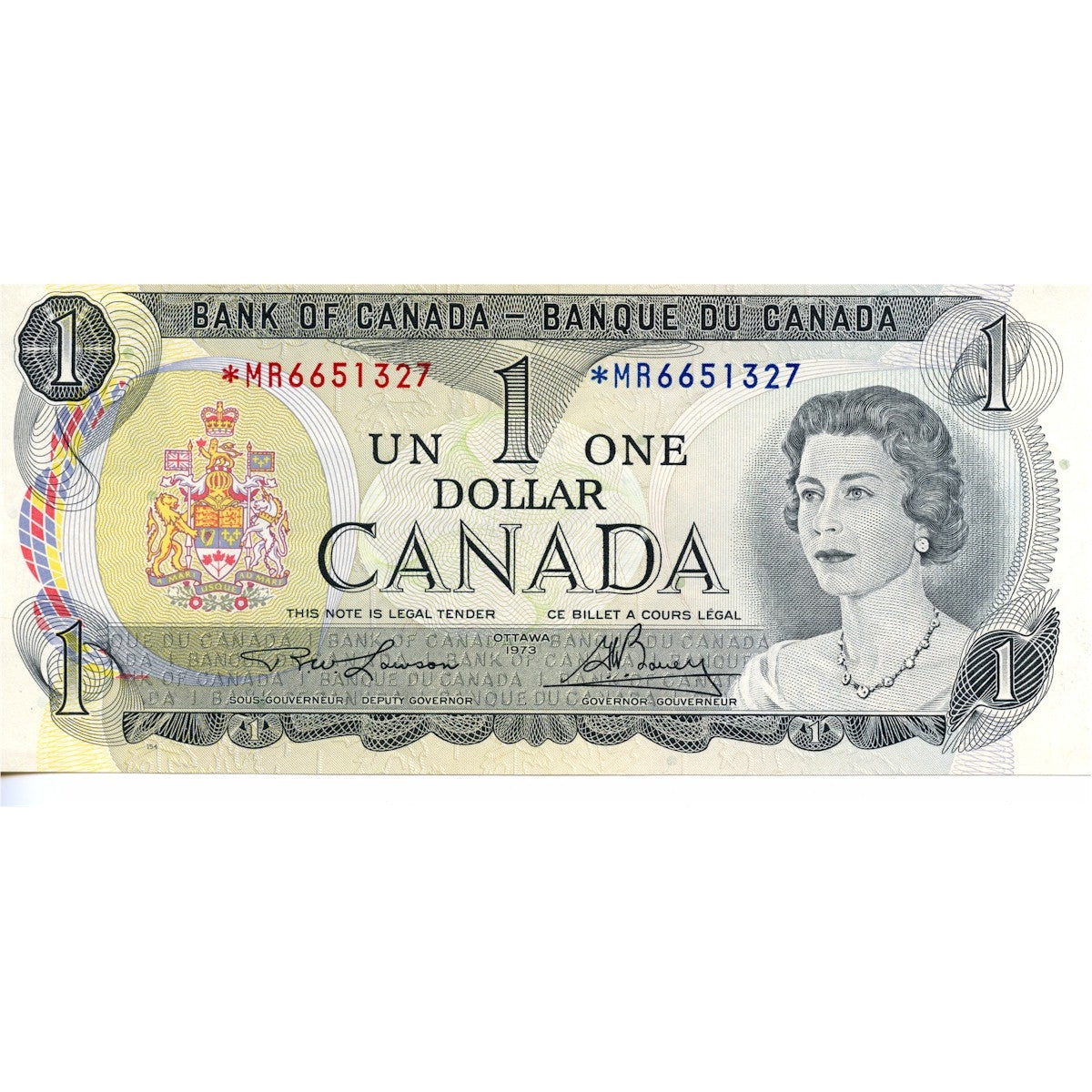 BC-46aA 1973 Canada $1 Lawson-Bouey, *MR, AU-UNC (AU55)