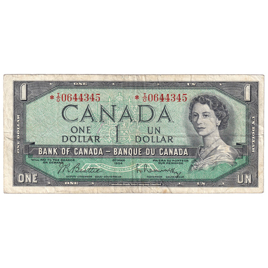 BC-37bA 1954 Canada $1 Beattie-Rasminsky, *I/O, F-VF