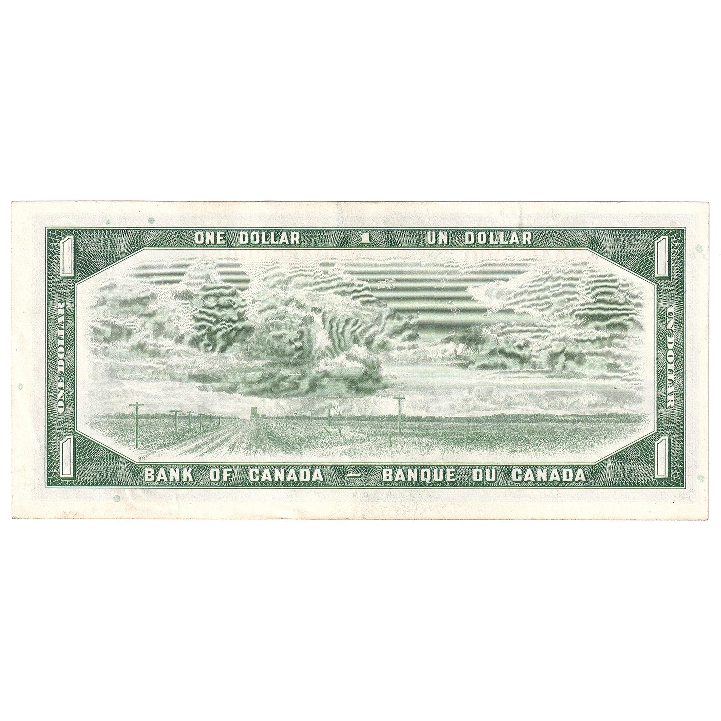 BC-37bA-i 1954 Canada $1 Beattie-Rasminsky, *B/M, No FPN, Almost Uncirculated (AU50)