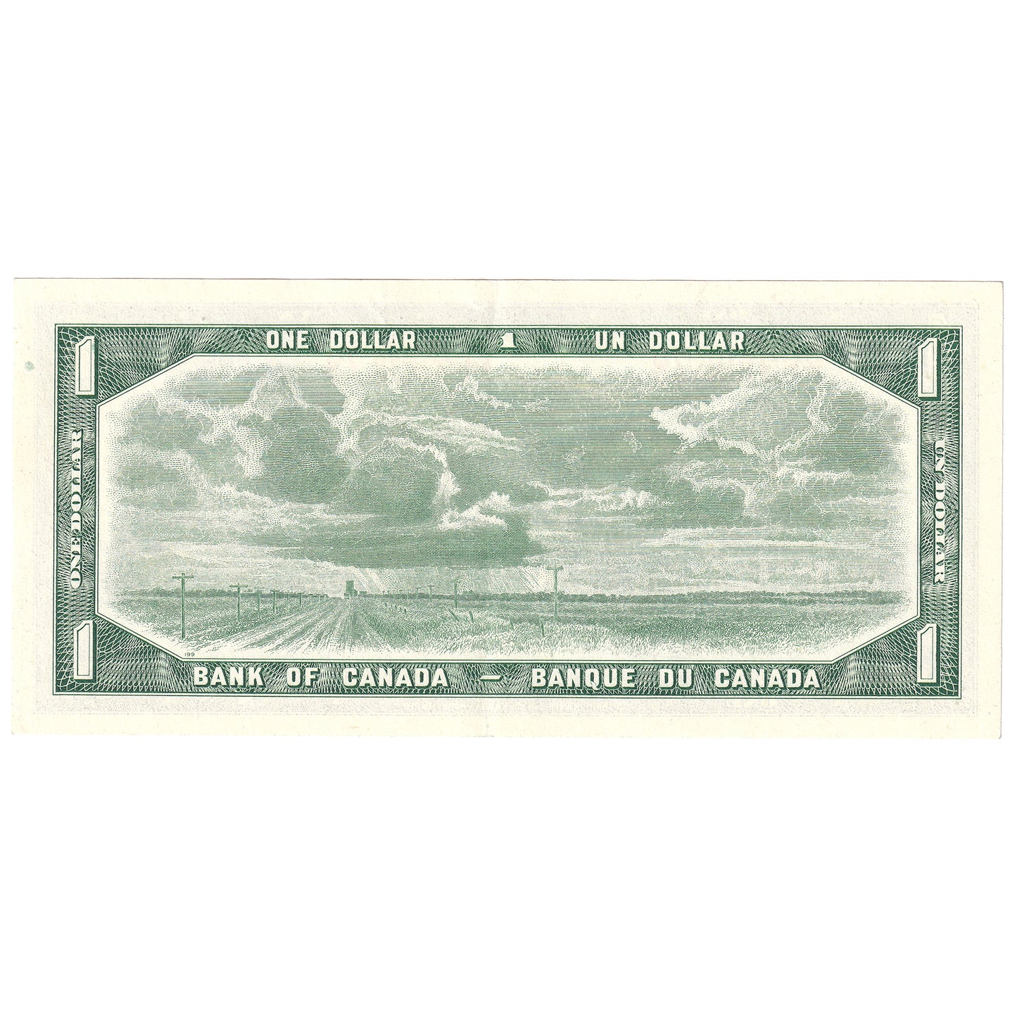 BC-37c 1954 Canada $1 Bouey-Rasminsky, O/F, EF-AU (EF45)