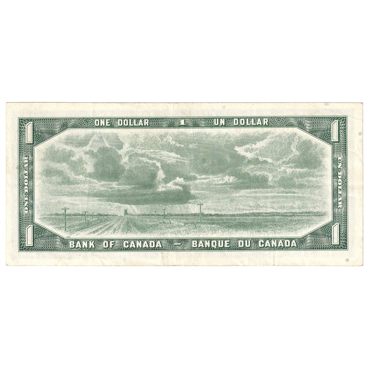 BC-37d 1954 Canada $1 Lawson-Bouey, Y/F, VF-EF