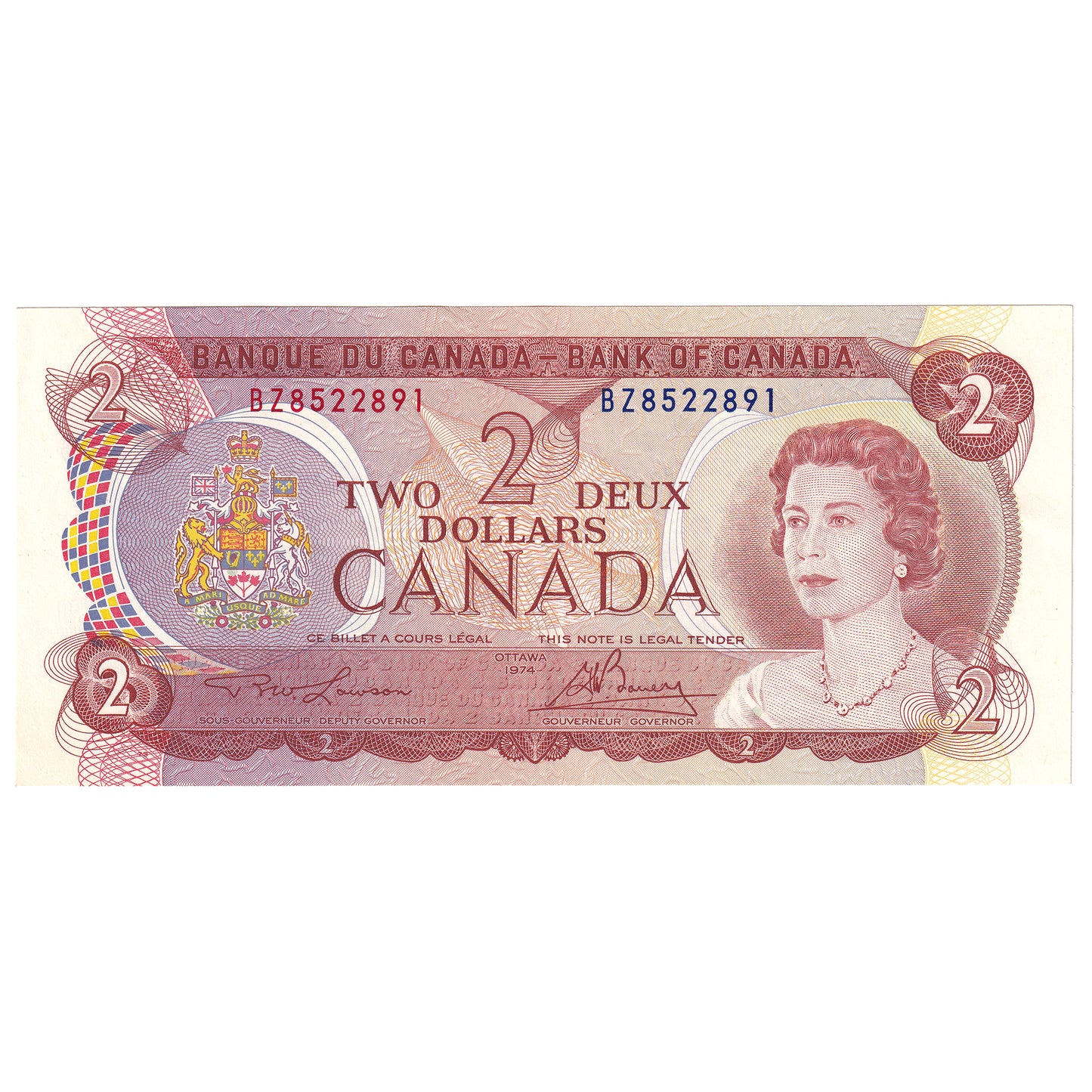 BC-47a 1974 Canada $2 Lawson-Bouey, BZ, EF-AU (EF45)