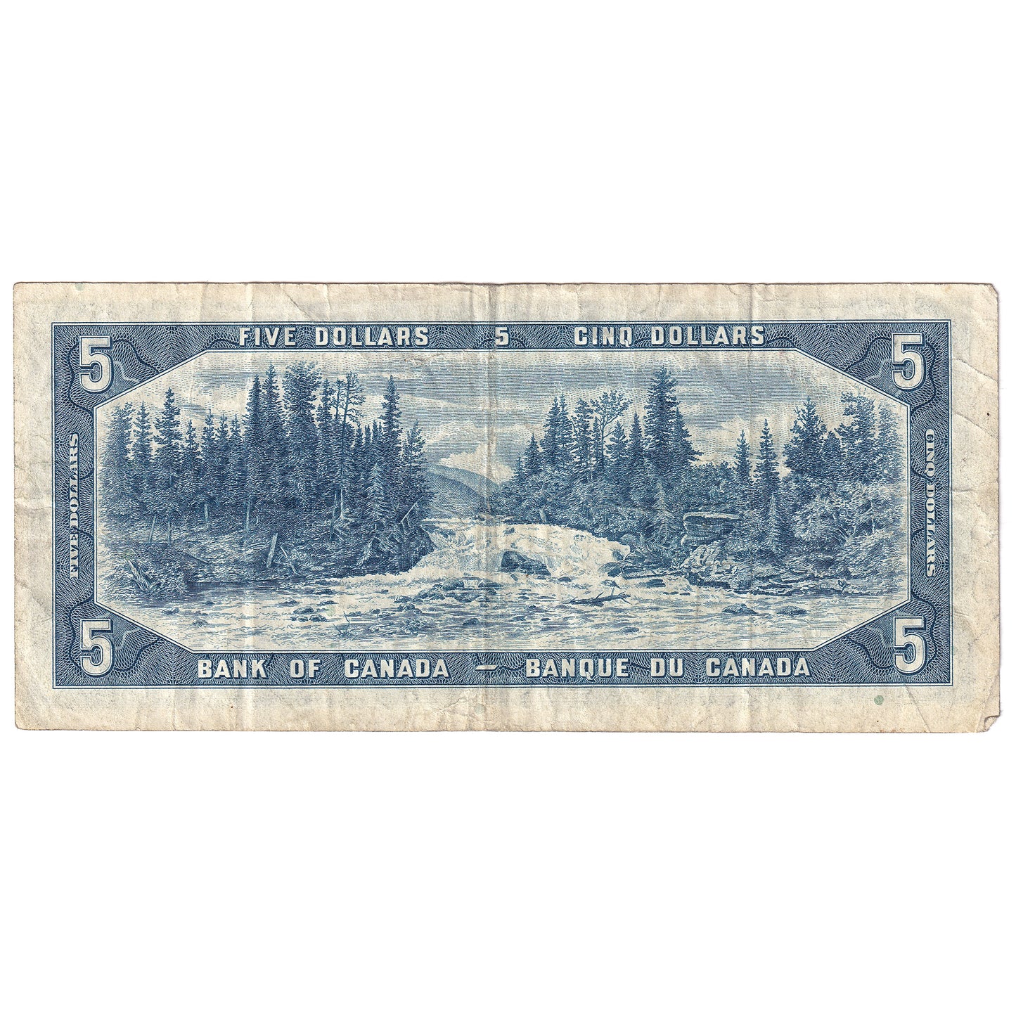 BC-39b 1954 Canada $5 Beattie-Rasminsky, E/X, F-VF (F15)