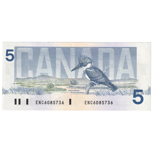 BC-56a 1986 Canada $5 Crow-Bouey, ENC, EF