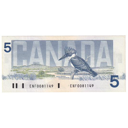 BC-56a 1986 Canada $5 Crow-Bouey, ENF, EF-AU