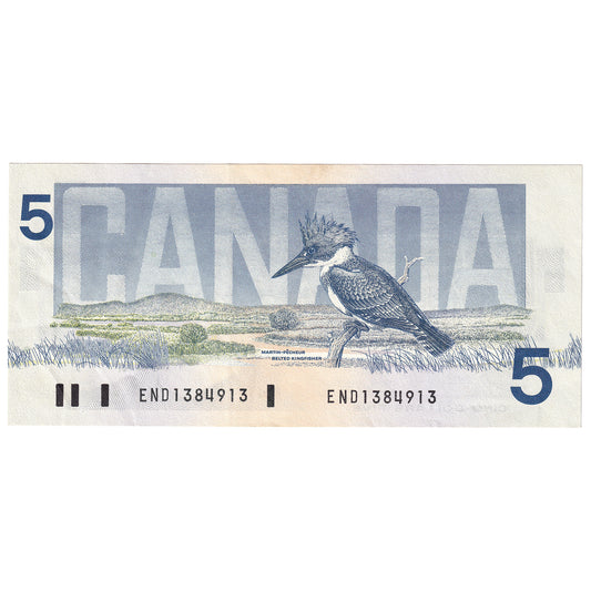 BC-56a 1986 Canada $5 Crow-Bouey, END, EF