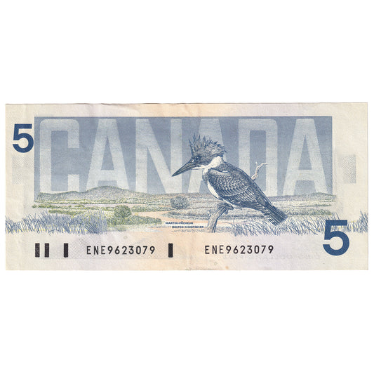 BC-56a 1986 Canada $5 Crow-Bouey, ENE, EF
