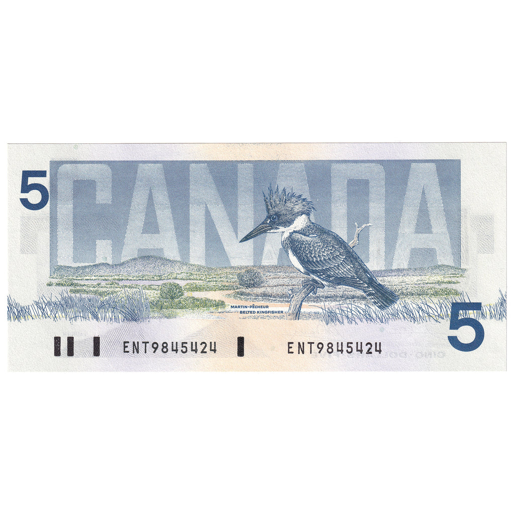 BC-56a 1986 Canada $5 Crow-Bouey, ENT, Uncirculated (MS60)