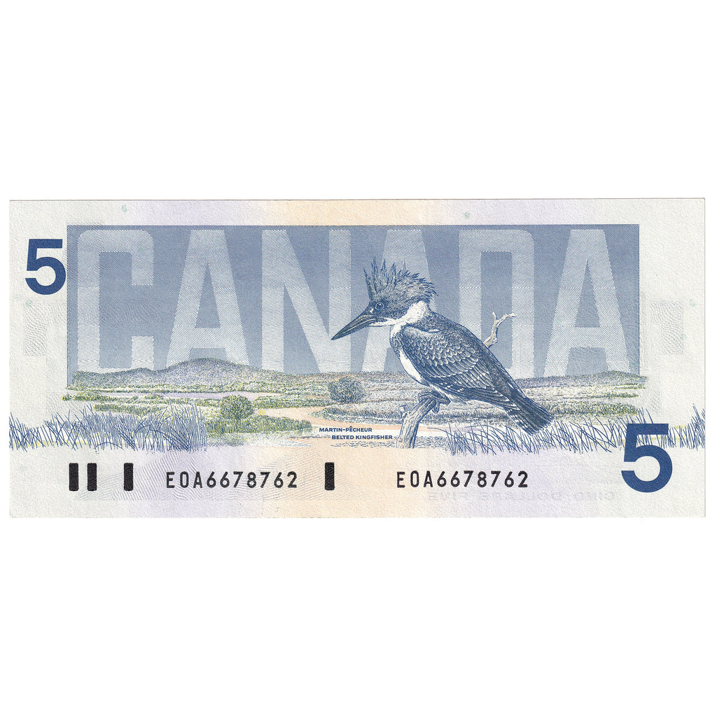 BC-56a 1986 Canada $5 Crow-Bouey, EOA, Extra Fine (EF40)