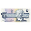 BC-56a 1986 Canada $5 Crow-Bouey, EOD, Almost Uncirculated (AU50)