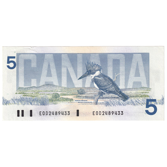 BC-56a 1986 Canada $5 Crow-Bouey, EOD, EF-AU (EF45)