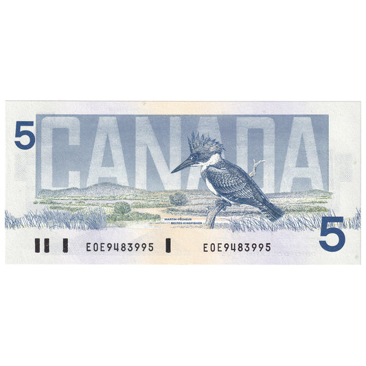 BC-56a 1986 Canada $5 Crow-Bouey, EOE, Uncirculated (MS60)