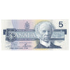 BC-56a-i 1986 Canada $5 Crow-Bouey, EOH, AU-UNC (AU55)