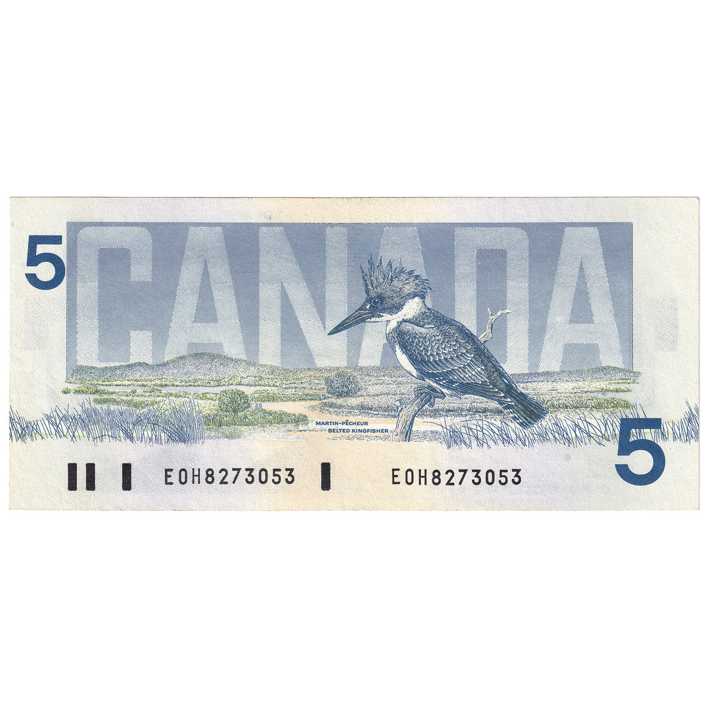 BC-56a-i 1986 Canada $5 Crow-Bouey, EOH, VF-EF (VF30)