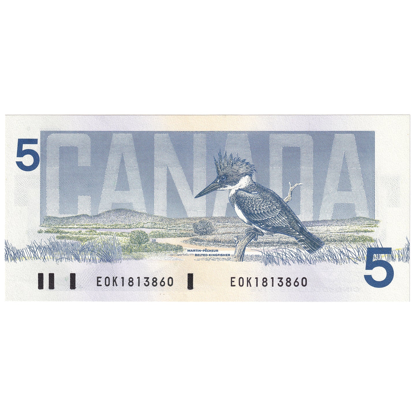 BC-56a-i 1986 Canada $5 Crow-Bouey, EOK, Choice Uncirculated (CUNC63)